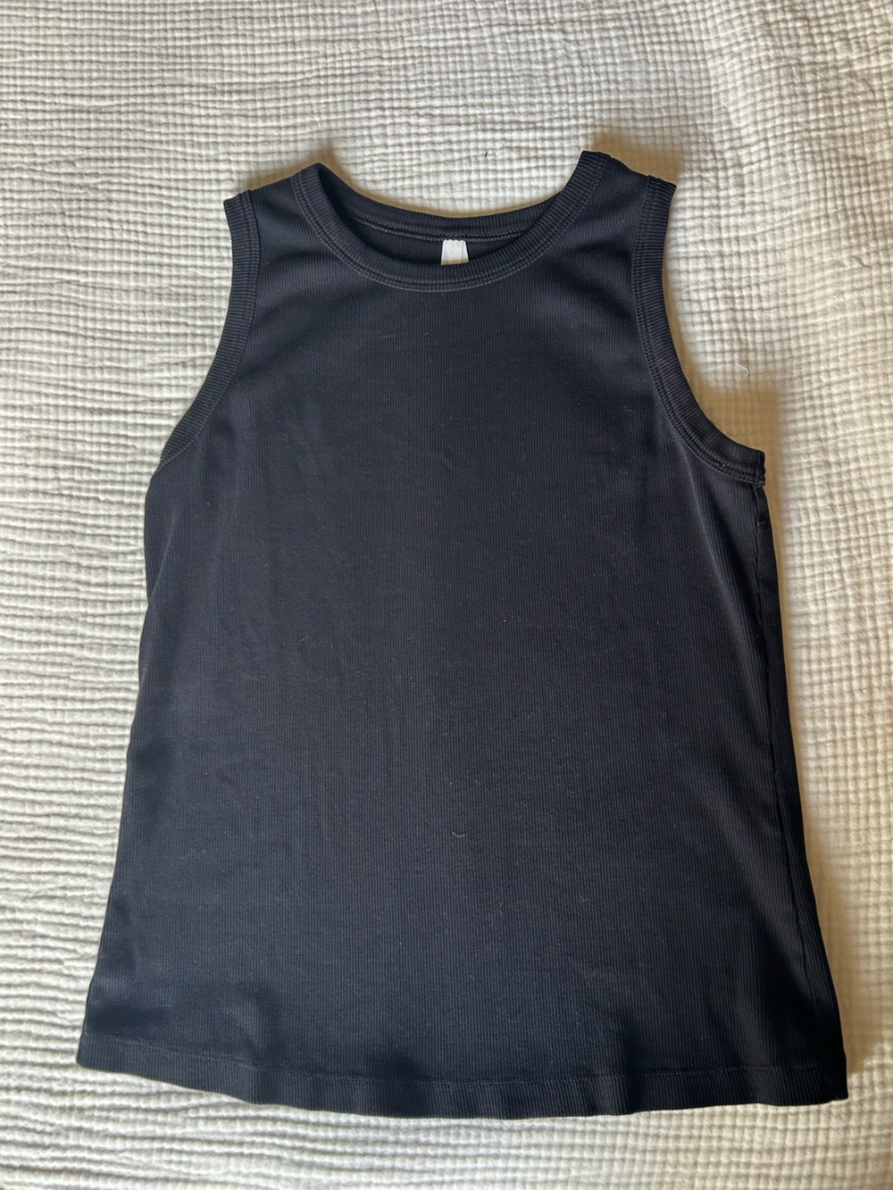 Cotton Black Sleeveless Tank Top - Classic Everyday ribbed tank